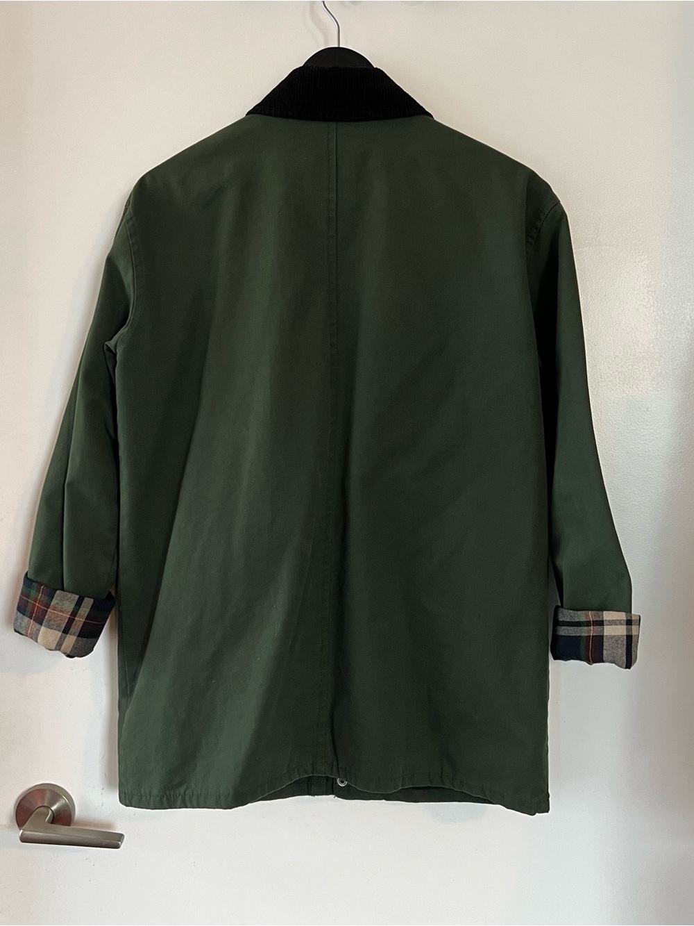The British Millerain Co Ltd - Olive Green field coat with Black Corduroy Collar - Picture 2 of 8